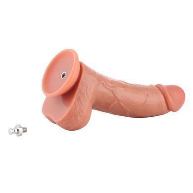 Фалоімітатор для секс-машин Hismith 8.25" Dual-density dildo with veins, система KlicLok SX4010 фото