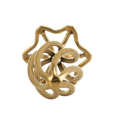 Металева анальна пробка LOCKINK SEVANDA Hollow Spiral Golden, L, золотиста, діаметр 3,9 см SX0884 фото