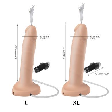 Фалоімітатор, що кінчає Strap-On-Me Squirting Cum Dildo Realistic Flash, діам. 3,9 см, силікон SO9014 фото