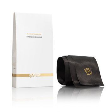 Сатинова пов&rsquo;язка-стрічка на очі YESforLOV BLACK SATIN BLINDFOLD, підходить для зв&rsquo;язування SX4548 фото