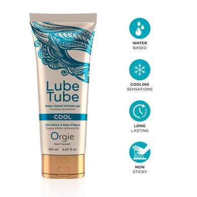 Лубрикант на водній основі Orgie Lube Tube Cool, 150 мл, з охолоджувальним ефектом, без запаху SX1521 фото