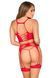 Комплект Leg Avenue Bra Top,G-String and Harness One Size Red SX5005 фото 2