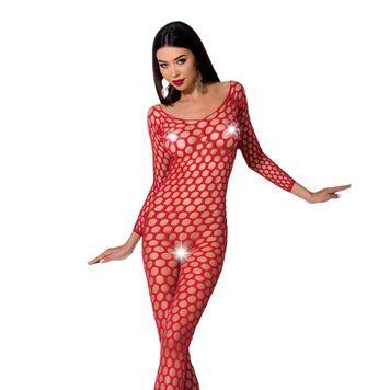 Бодістокінг з великою сіткою Passion BS077 red SO4157 фото