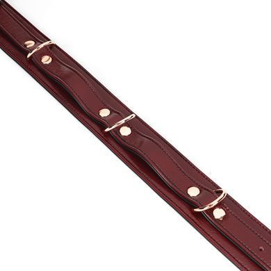 Фіксатори для стегон Liebe Seele Wine Red Thigh Cuffs L Size, натуральна шкіра SO9455 фото