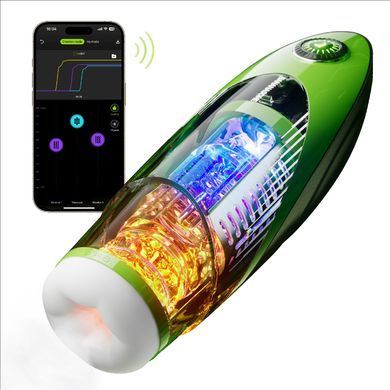 Смарт-мастурбатор BANANASOME ROCKET X7, вібрації, стискання, імітація фрикцій, підігрів SX2329 фото