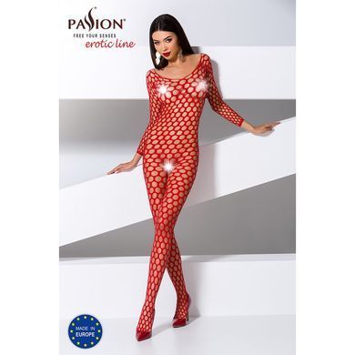 Бодістокінг з великою сіткою Passion BS077 red SO4157 фото