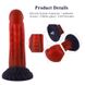 Силіконовий дилдо Hismith 8.35" Curved Silicone Dildo Red Monster Series SO9966 фото 5