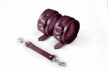 Поножі Feral Feelings &ndash; Ankle Restraints Burgundy, натуральна шкіра SO8259 фото