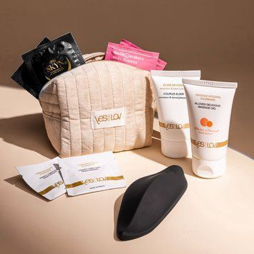 Подарунковий набір YESforLOV MA TROUSSE A DELICES у косметичці, стимулятор для клітора, інтимна косметика SX4550 фото