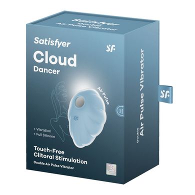 Вакуумний стимулятор з вібрацією Satisfyer Cloud Dancer Blue SO8974 фото