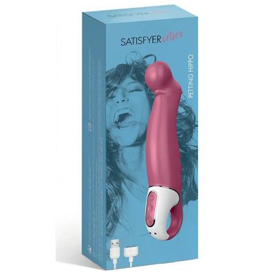 Потужний вібратор Satisfyer Vibes Petting Hippo з гнучким стовбуром, літій силікон, 12 режимів SO2202 фото