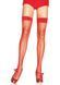 Панчохи-сітка Leg Avenue Fishnet Thigh Highs One size, Red, дрібна сітка SO7973 фото 1
