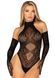 Боді Leg Avenue Lace Halter Teddy and Long Gloves One Size Black SX5007 фото 1
