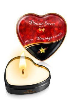 Розпродаж!!! Масажна свічка-серце Plaisirs Secrets Vanilla (35 мл) (термін 04.2026) SO1865-R фото