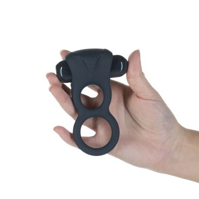 Подвійне ерекційне кільце з вібрацією Lux Active-Triad - Vibrating Dual Cock Ring, пульт ДК SO5575 фото