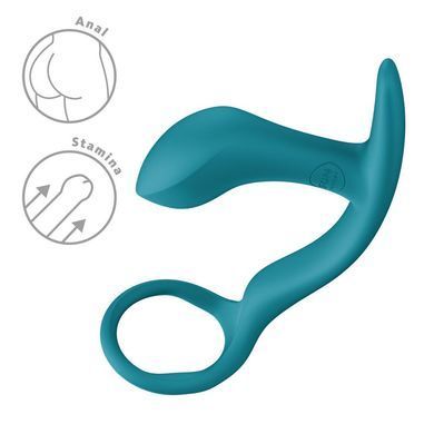 Анальна пробка з ерекційним кільцем Fun Factory BOOTIE RING Bottle Green SX3690 фото
