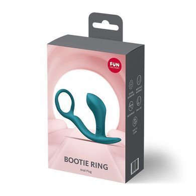 Анальна пробка з ерекційним кільцем Fun Factory BOOTIE RING Bottle Green SX3690 фото