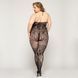 Мереживний бодістокінг JSY &laquo;Гаряча Хейлі&raquo; Plus Size, Black, халтер, імітація панчіх, відкритий досту SO8390 фото 2