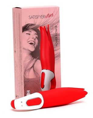 Потужний вібратор Satisfyer Vibes Flower Power з ніжними тремтливими пелюстками, 12 режимів роботи SO2204 фото