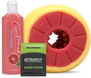 Набір для мінету Doc Johnson GoodHead Grapefruit Blowjob Set - Yellow (м'яте паковання!!!) SX1322-R фото