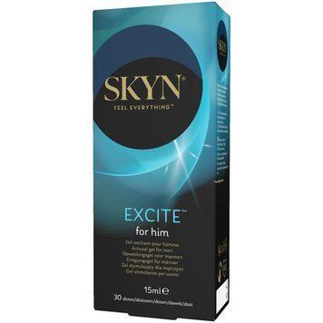 Стимулювальний гель для пеніса SKYN Excite for him 15 мл, поколювання, тепло-холод, містить L-аргінін SX2404 фото
