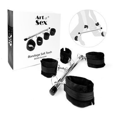 Колодка-розпірка для рук та ніг Art of Sex &ndash; Bondage Soft Touch BDSM Spreader, чорний SO7523 фото