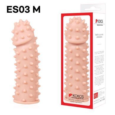 Насадка на член Kokos Extreme Sleeve ES.03 розмір M, потовщувальна, стимулюючий рельєф SO1275 фото