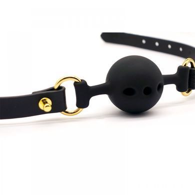 Кляп із силікону та італійської шкіри Breathable Small Ball Gag UPKO U60547 фото