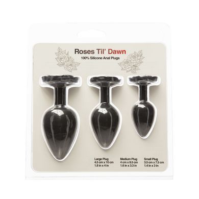 Набір силіконових анальних пробок BMS Roses Til&rsquo; Dawn Silicone Anal Plug Kit (пошкоджене паковання!!!) SX3150-R фото