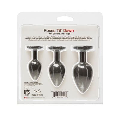 Набір силіконових анальних пробок BMS Roses Til&rsquo; Dawn Silicone Anal Plug Kit (пошкоджене паковання!!!) SX3150-R фото