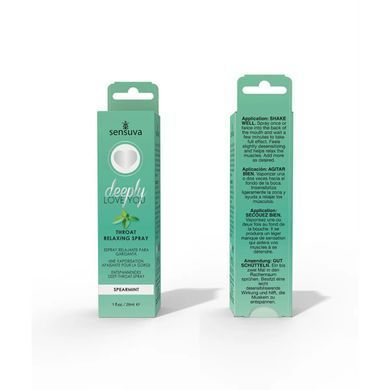 Спрей для мінету Sensuva Deeply Love You Spearmint (29 мл), для глибокого мінету SO7832 фото