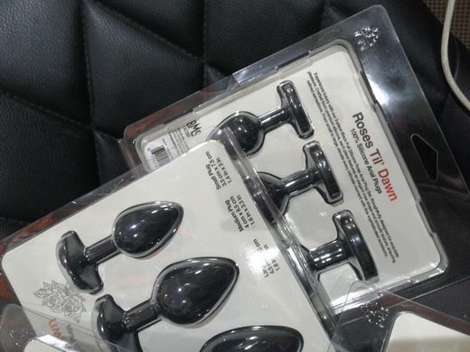 Набір силіконових анальних пробок BMS Roses Til&rsquo; Dawn Silicone Anal Plug Kit (пошкоджене паковання!!!) SX3150-R фото