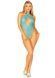 Мереживне тедді Leg Avenue Lace and net halter teddy One size Turquoise, глибокий виріз, халтер SX5009 фото 4