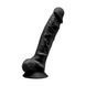 Фалоімітатор SilexD Tomas Black (MODEL 1 size 9in), двошаровий, силікон + Silexpan, діаметр 4,9см SO5024 фото 1