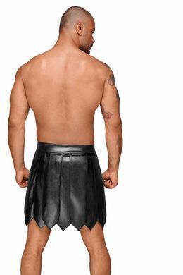 Чоловіча спідниця гладіатора Noir Handmade H053 Eco leather men's gladiator skirt, L, екошкіра SX0073 фото
