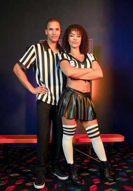 Костюм рефері Leg Avenue Time Out Referee XS, кроп-топ спідниця, свисток SO9190 фото