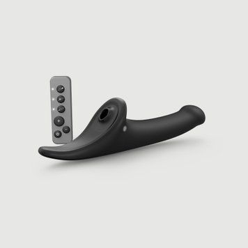 Вібронасадка для страпону з вакуумною стимуляцією Strap-On-Me Multi Orgasm Dildo M Black SX4031 фото
