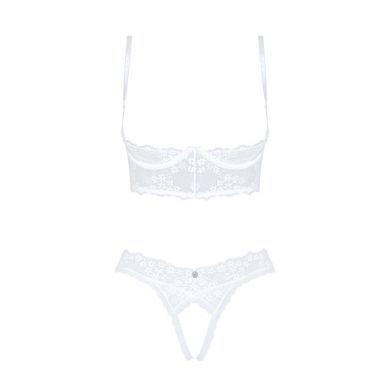 Еротичний комплект Obsessive Heavenlly 2-pcs cupless set XS/S, відкриті груди, з доступом SO8175 фото