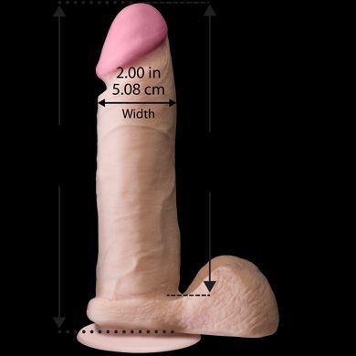 Фалоімітатор Doc Johnson The Realistic Cock 8 inch White - ULTRASKYN, Vack-U-Lock (м'яте паковання!!!) SO1551-R фото