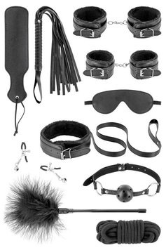 Набір для BDSM Fetish Tentation SM Bondage Box in vegan leather 10pcs SX1092 фото