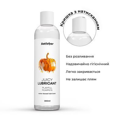 Лубрикант на водній основі Satisfyer Juicy Lubricant Playful Pumpkin water based 300 мл SX2724 фото