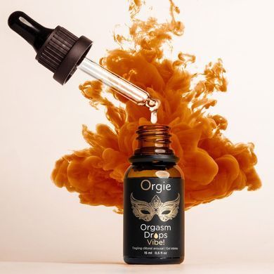 Збуджувальні краплі для клітора Orgie Orgasm Drops Vibe!, 15 мл, тепло-холод, ефект вібрації SX1532 фото