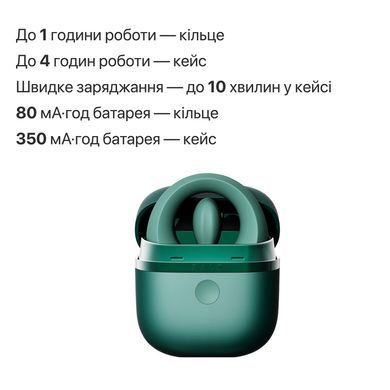 Ерекційне смарт-віброкільце Zalo Apis Turquoise Green, до 4 годин роботи, зарядний кейс SX2690 фото