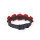 Нашийник з повідцем Liebe Seele Flower Rhythm - Black and Red Leather Flowers collar with Leash SX4838 фото 3
