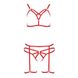 Комплект білизни Passion Exclusive MAGALI SET OpenBra S/M, red, стрепи, ліф, трусики і пояс PS23802 фото 4