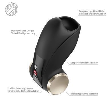 Мастурбатор для головки пеніса Fun Factory COBRA LIBRE II Black (м'яте паковання!!!) SX4304-R фото