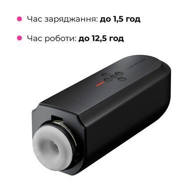 Інтерактивний смарт-мастурбатор Lovense Solace, до 280 фрикцій на хвилину, до 12,5 годин роботи SO9787 фото