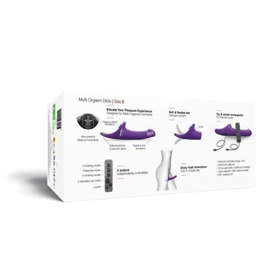 Вібронасадка для страпону з вакуумною стимуляцією Strap-On-Me Multi Orgasm Dildo S Purple SX4032 фото