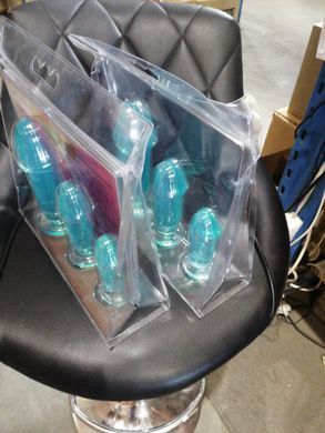 Набір анальних пробок Doc Johnson Crystal Jellies - Anal Starter Kit Teal (м'ятий та без вставки!!!) SX4427-R фото