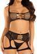 Комплект Leg Avenue Top and garter harness, One Size, чорний, сітчастий, топ + пояс з гартерами SX1073 фото 4